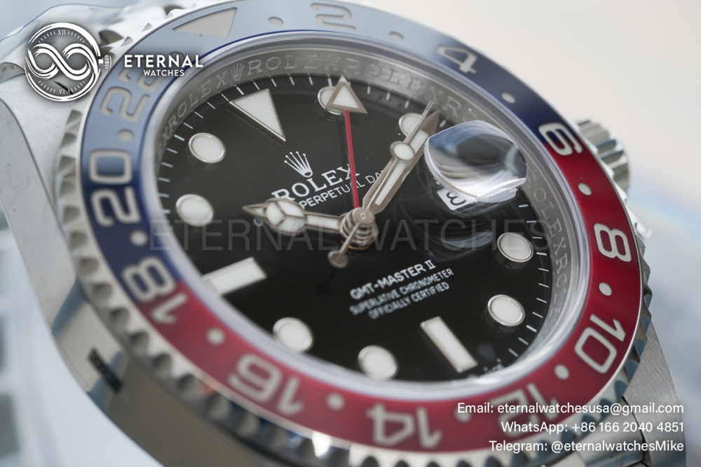 ROLEX - Super Clone GMT Master II 126710 Pepsi Jubilee 40mm SS/SS Black Clean V3 DD3285