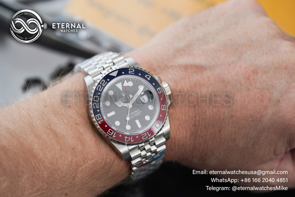 ROLEX - Super Clone GMT Master II 126710 Pepsi Jubilee 40mm SS/SS Black Clean V3 DD3285