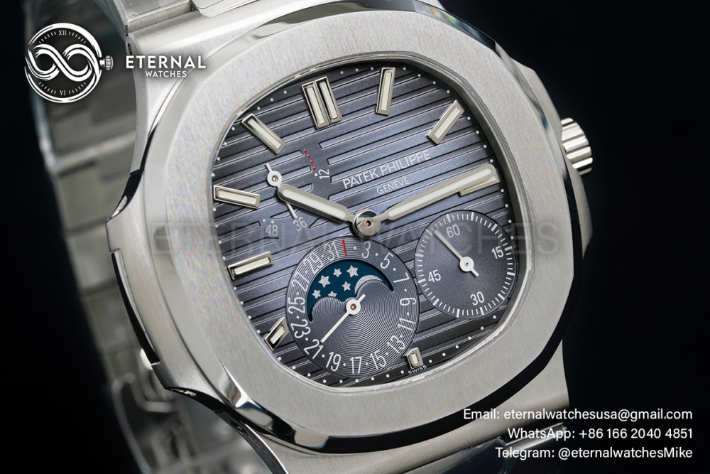 PATEK PHILIPPE - Super Clone Nautilus 40mm 5712 SS/SS Blue/Stk PPF V3 A240