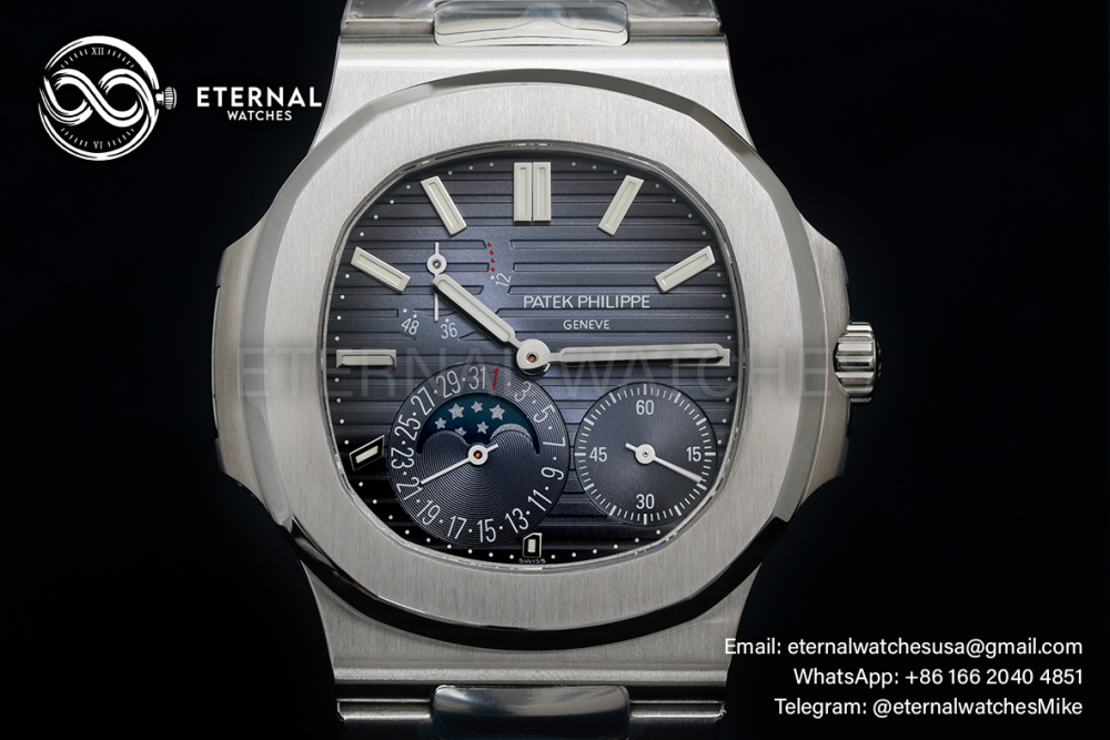 PATEK PHILIPPE - Super Clone Nautilus 40mm 5712 SS/SS Blue/Stk PPF V3 A240