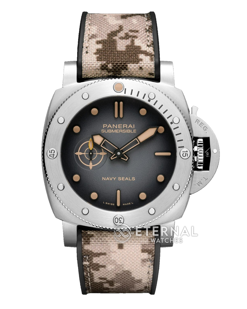 PANERAI - Super Clone Submersible PAM1518 QuarantaQuattro Navy Seals 44mm TI/CE Black Dial VSF P900