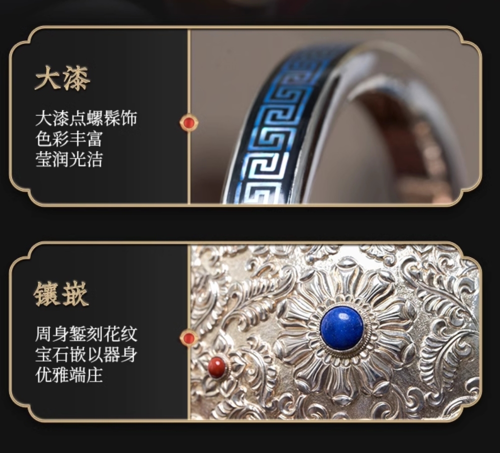 Silver kettle Pan Deyue design auspicious auspicious kettle 999 sterling silver kettle full silver handmade silver tea set