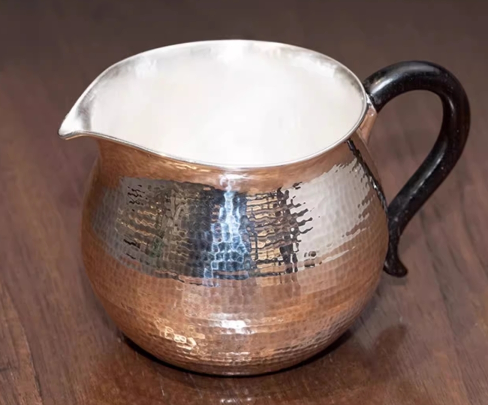 Lacquer color stone scoop pot 999 sterling silver teapot handmade Tang series high-end tea set