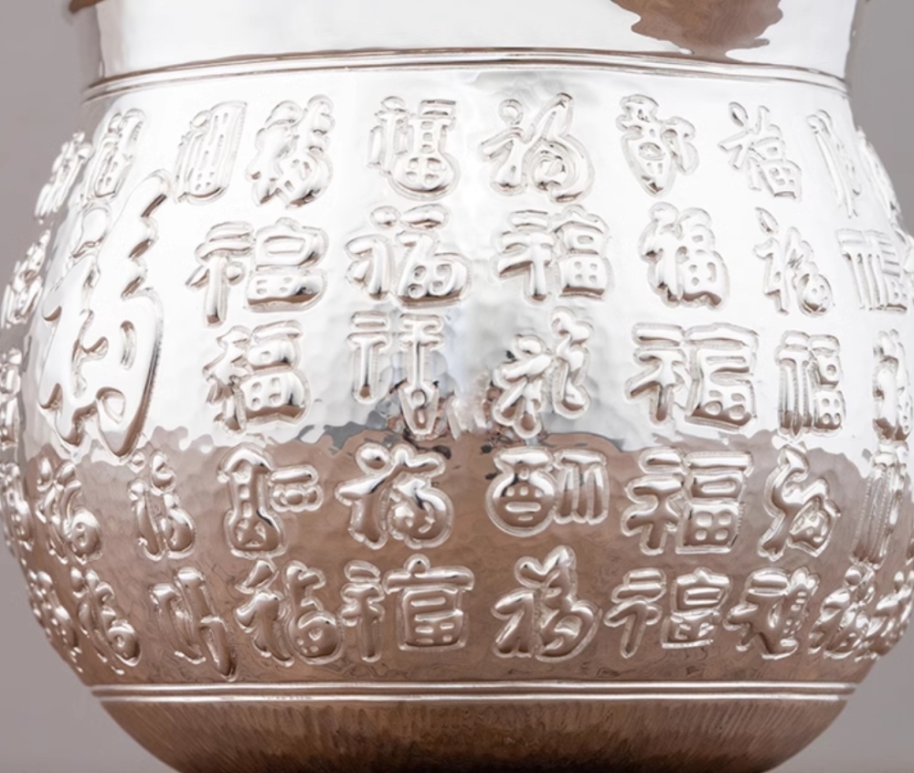 Fair Cup 999 Sterling Silver Tea Sea Tea Divider Full Silver Pure Handmade Fu Zi Gong Cup High-end Tea Set Accessories