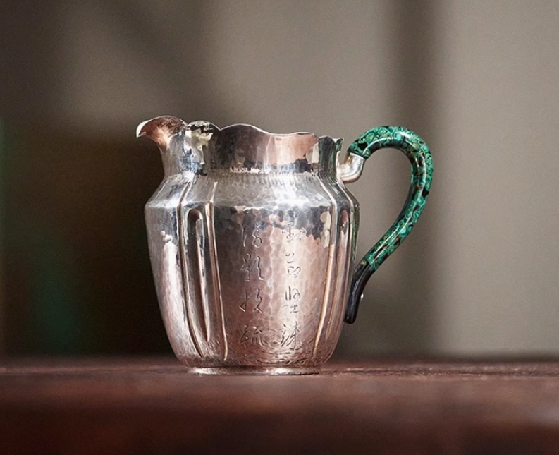 999 Fair Cup, Handmade Tea Dispenser, Chinese Chickpew Tea Set, Lacquer Side Handle, Single Male Cup