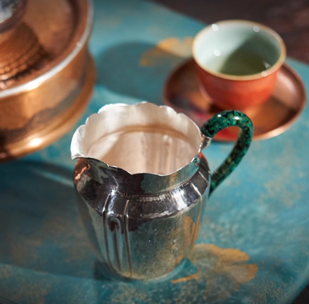 999 Fair Cup, Handmade Tea Dispenser, Chinese Chickpew Tea Set, Lacquer Side Handle, Single Male Cup