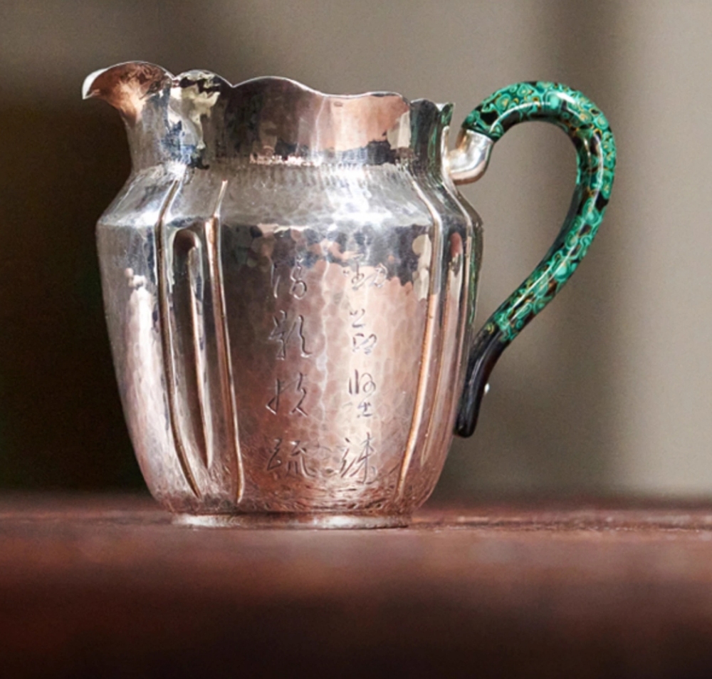 999 Fair Cup, Handmade Tea Dispenser, Chinese Chickpew Tea Set, Lacquer Side Handle, Single Male Cup