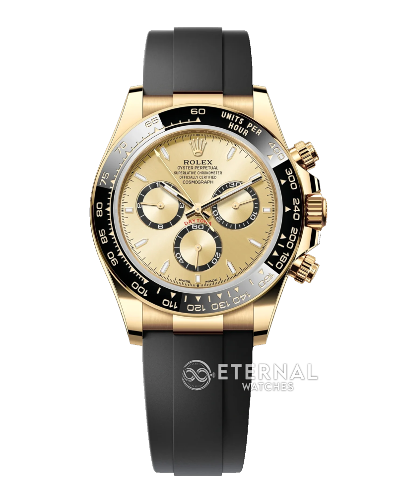ROLEX - Super Clone Cosmograph Daytona 126518 40mm YG/RU Gold/Black VSF DD4131 (Weight Adjusted)