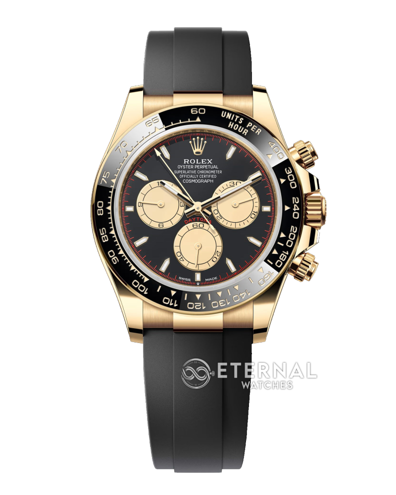 ROLEX - Super Clone Cosmograph Daytona 126518 40mm YG/RU Black/Gold VSF DD4131 (Weight Adjusted)