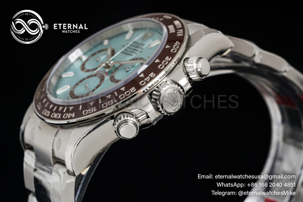 ROLEX - Super Clone Cosmograph Daytona 126506 40mm SS/SS Ice-Blue/Diamond VSF DD4131 (Weight Adjusted)