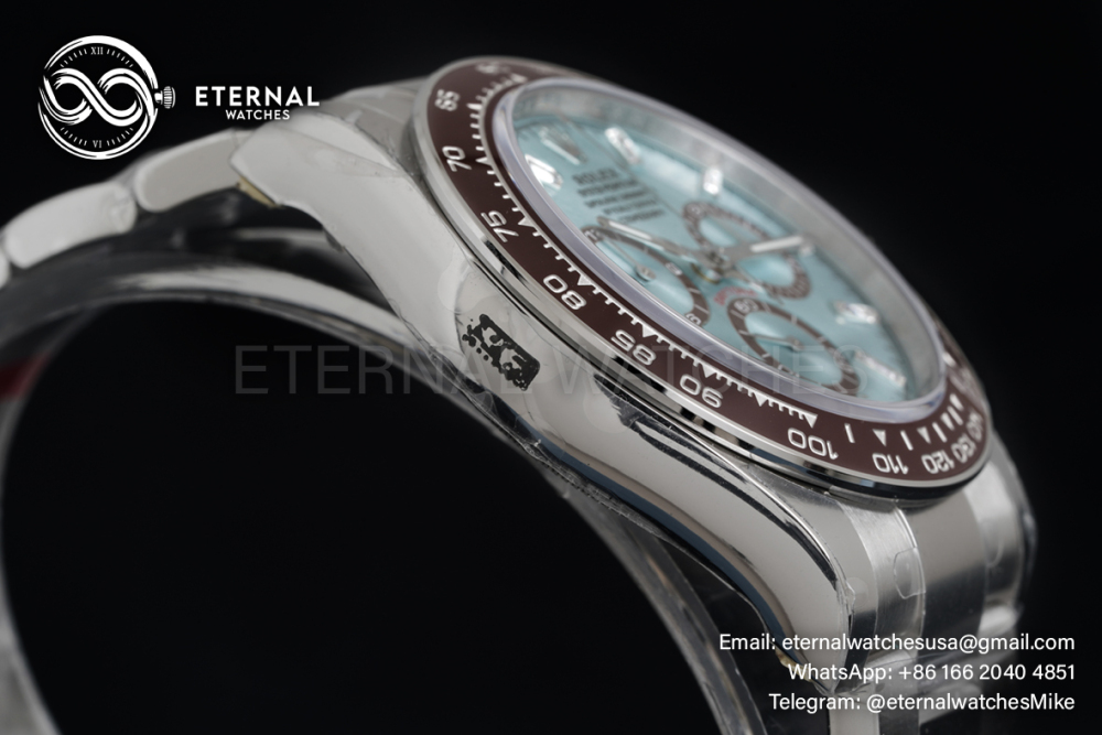 ROLEX - Super Clone Cosmograph Daytona 126506 40mm SS/SS Ice-Blue/Diamond VSF DD4131 (Weight Adjusted)