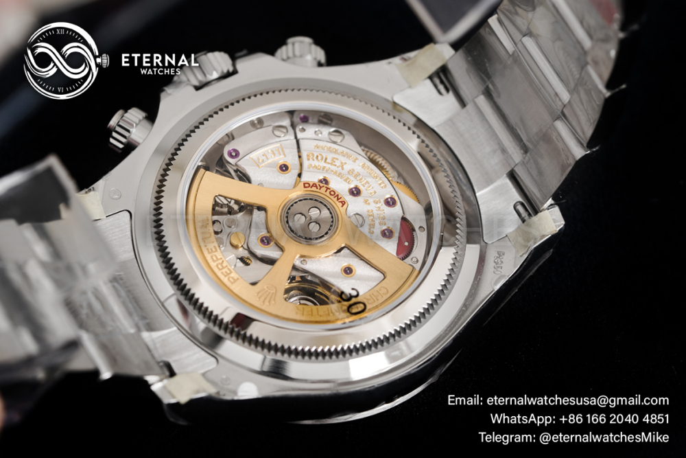 ROLEX - Super Clone Cosmograph Daytona 126506 40mm SS/SS Ice-Blue/Diamond VSF DD4131 (Weight Adjusted)