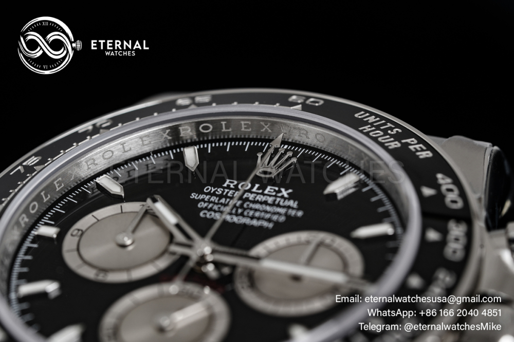 ROLEX - Super Clone Cosmograph Daytona 126519 40mm SS/RU Black VSF DD4131 (Weight Adjusted)