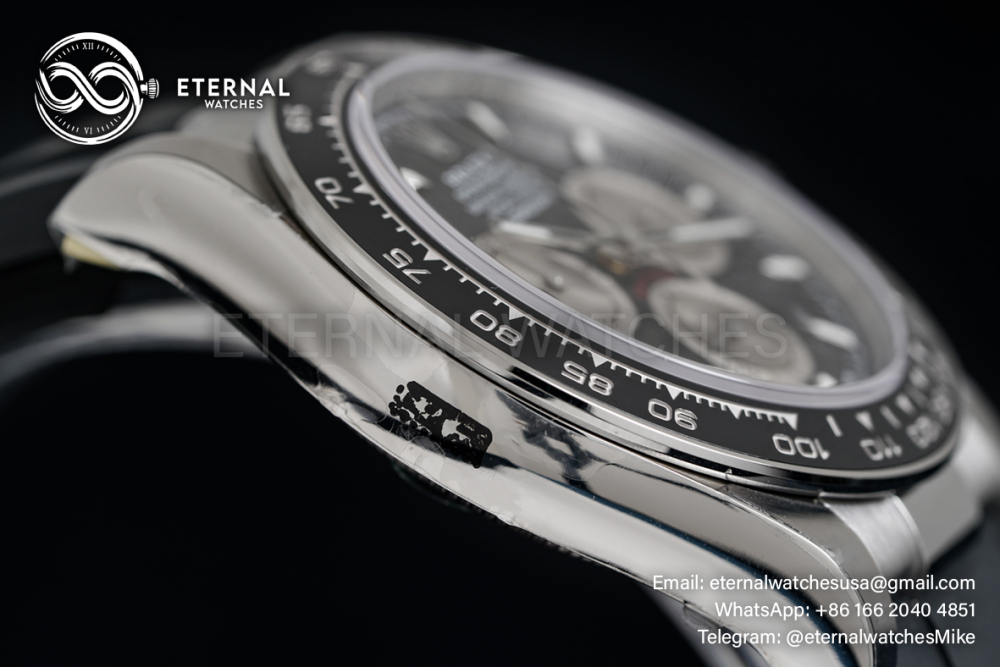 ROLEX - Super Clone Cosmograph Daytona 126519 40mm SS/RU Black VSF DD4131 (Weight Adjusted)