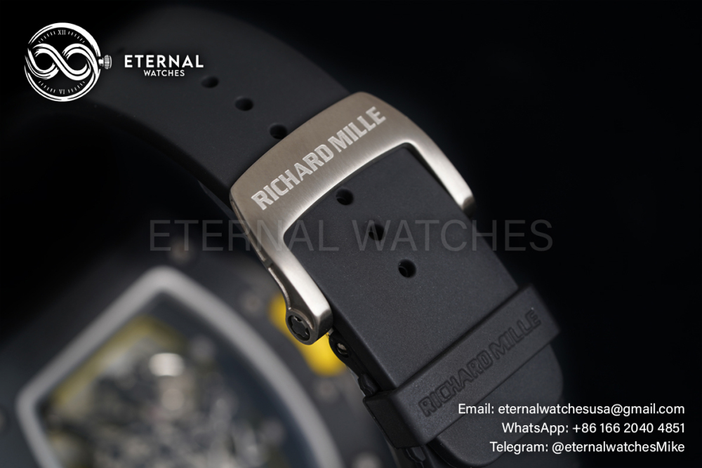 RICHARD MILLE - VAUCHER SUPER CLONE RM61-01 Black Ceramic/RU Skeleton Dial Green Bezel