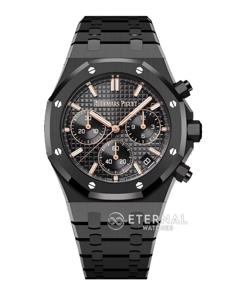 AUDEMARS PIGUET - SUPER CLONE Royal Oak Chrono 26240ST 41mm CER/CER Black Dial APS SH4401