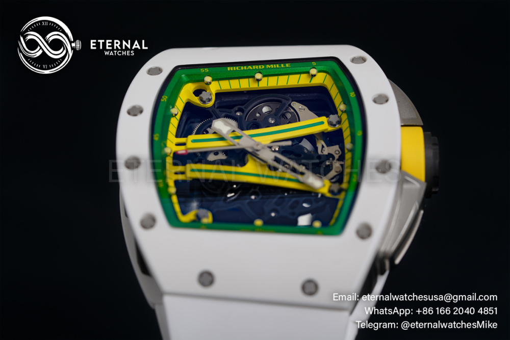 RICHARD MILLE - VAUCHER SUPER CLONE RM61-01 White Ceramic/RU Skeleton Dial