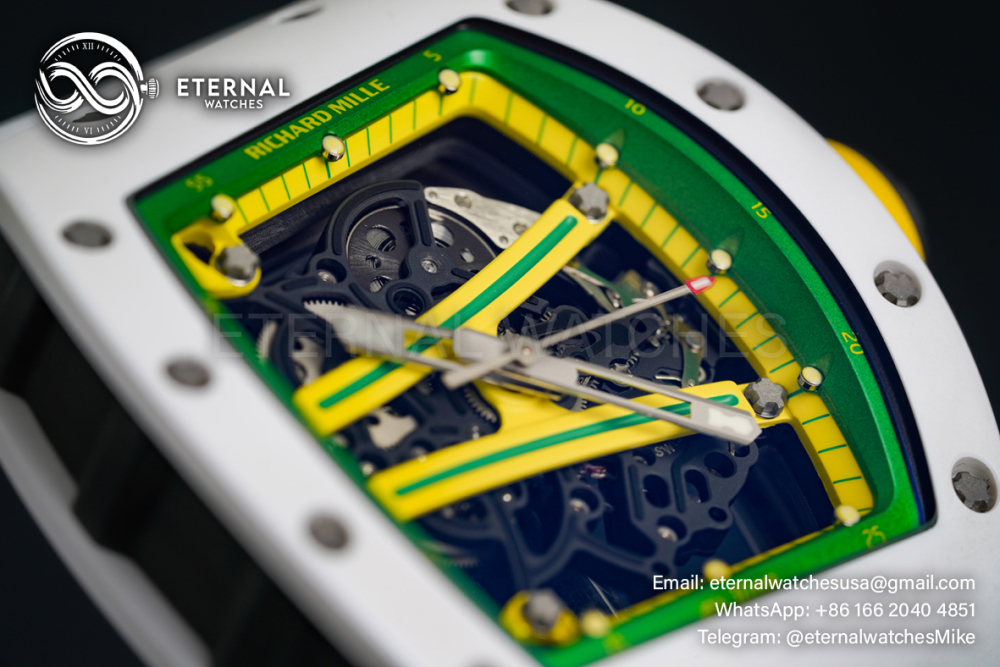 RICHARD MILLE - VAUCHER SUPER CLONE RM61-01 White Ceramic/RU Skeleton Dial