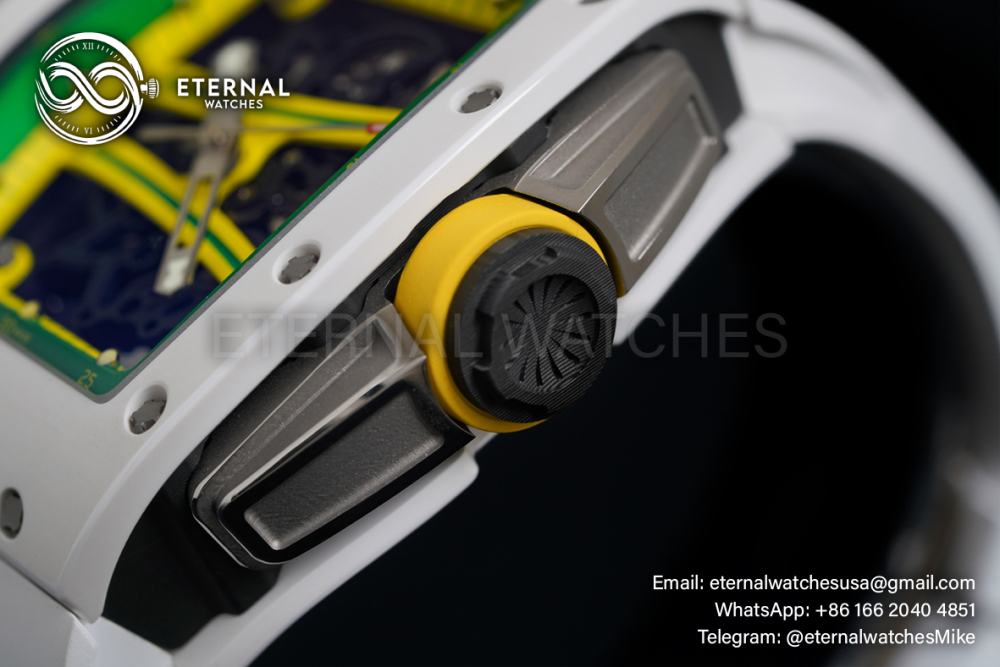 RICHARD MILLE - VAUCHER SUPER CLONE RM61-01 White Ceramic/RU Skeleton Dial