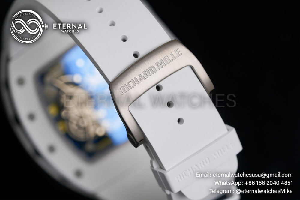 RICHARD MILLE - VAUCHER SUPER CLONE RM61-01 White Ceramic/RU Skeleton Dial