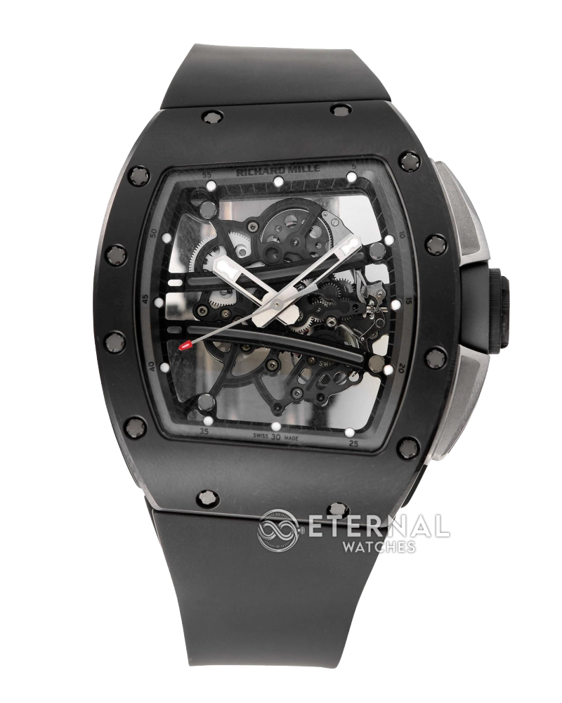 RICHARD MILLE - VAUCHER SUPER CLONE RM61-01 Black Ceramic/RU Skeleton Dial Grey Inner Bezel