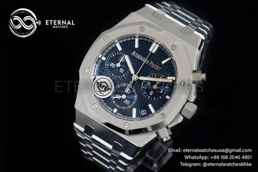 AUDEMARS PIGUET - SUPER CLONE Royal Oak Chrono 26240ST 41mm SS/SS Blue Dial APS SH4401
