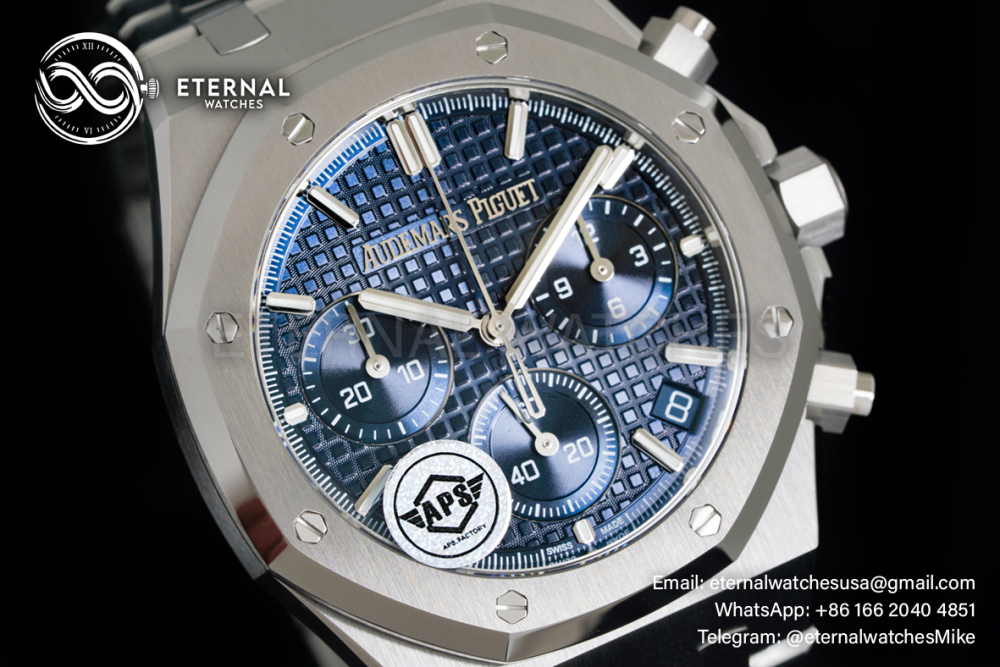 AUDEMARS PIGUET - SUPER CLONE Royal Oak Chrono 26240ST 41mm SS/SS Blue Dial APS SH4401
