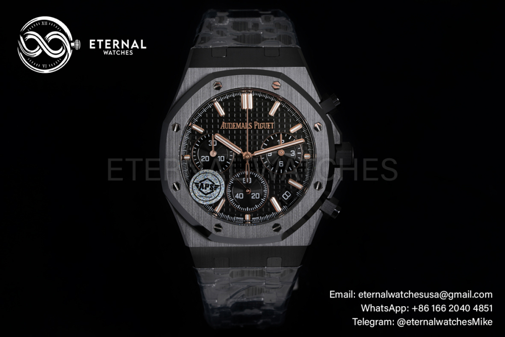 AUDEMARS PIGUET - SUPER CLONE Royal Oak Chrono 26240ST 41mm CER/CER Black Dial APS SH4401