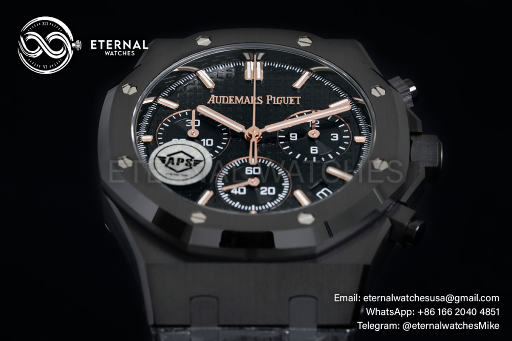 AUDEMARS PIGUET - SUPER CLONE Royal Oak Chrono 26240ST 41mm CER/CER Black Dial APS SH4401