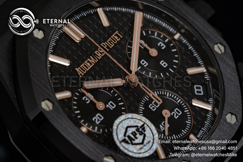 AUDEMARS PIGUET - SUPER CLONE Royal Oak Chrono 26240ST 41mm CER/CER Black Dial APS SH4401