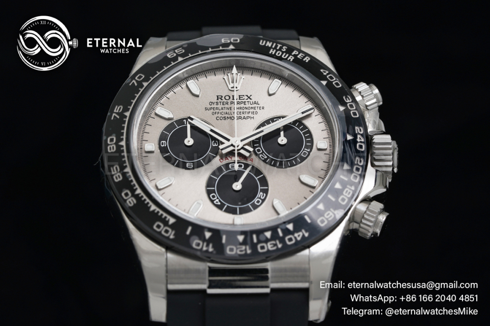 ROLEX - Super Clone Cosmograph Daytona 126519 40mm SS/RU Grey/Black VSF DD4131 (Weight Adjusted)