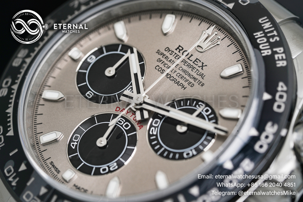 ROLEX - Super Clone Cosmograph Daytona 126519 40mm SS/RU Grey/Black VSF DD4131 (Weight Adjusted)