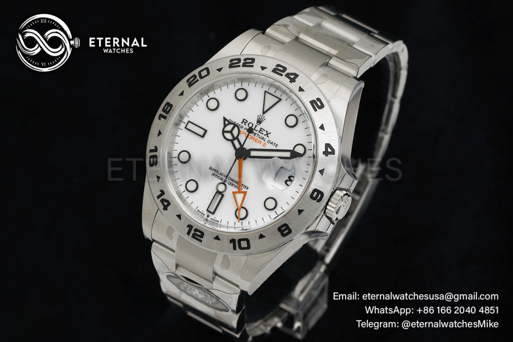 ROLEX - Super Clone Explorer II 226570 42mm SS/SS White Dial Clean DD3285