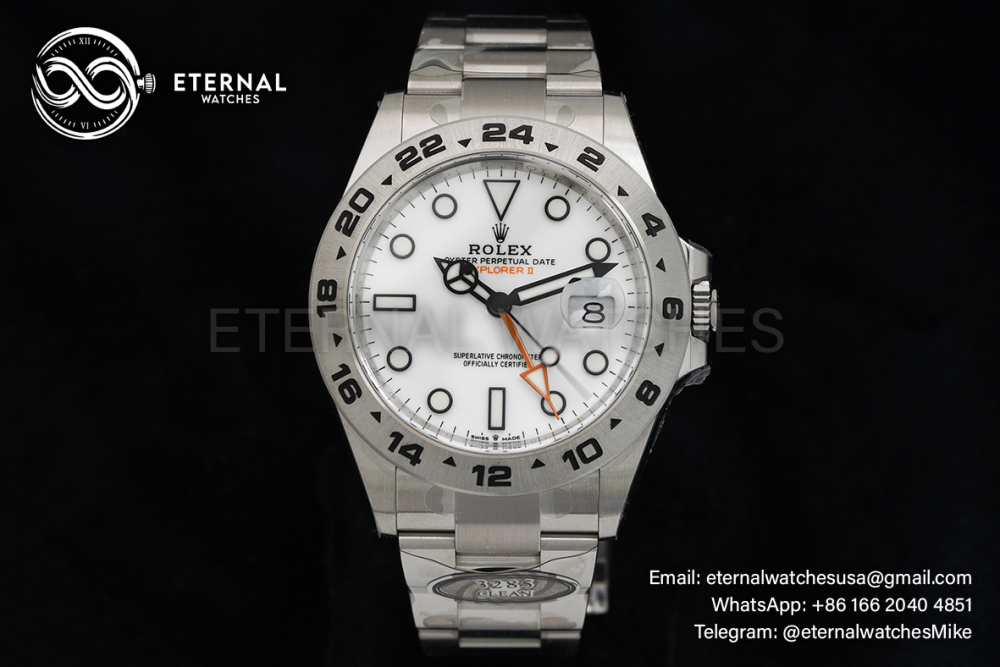 ROLEX - Super Clone Explorer II 226570 42mm SS/SS White Dial Clean DD3285