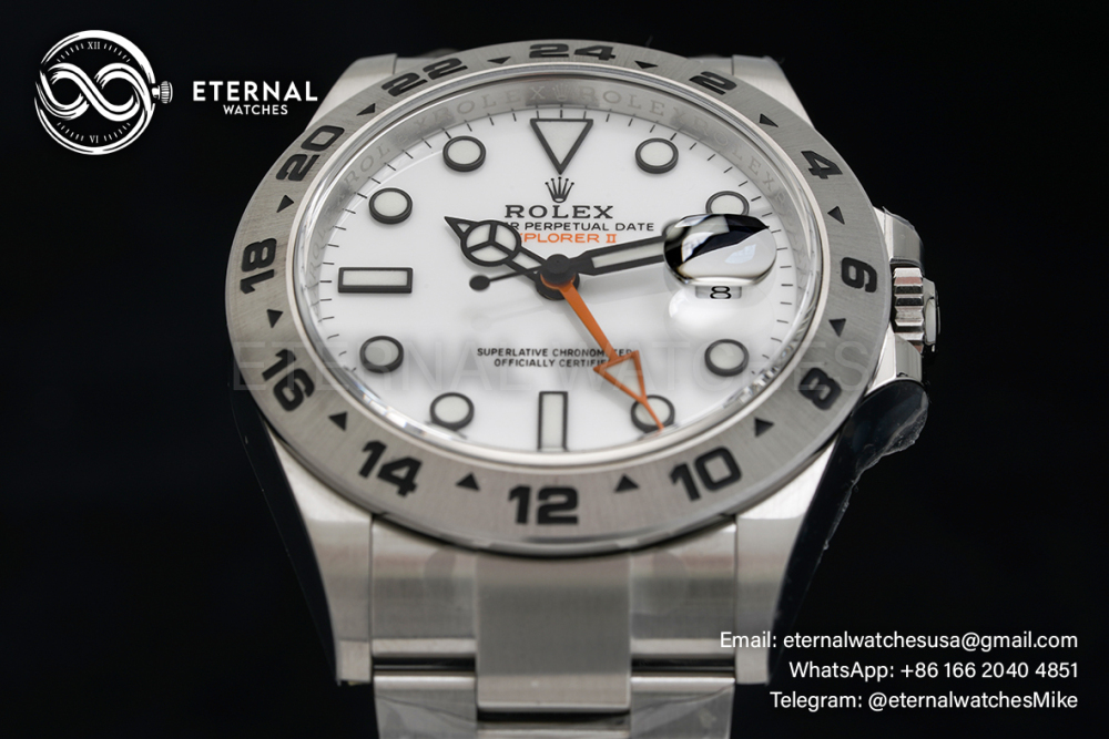 ROLEX - Super Clone Explorer II 226570 42mm SS/SS White Dial Clean DD3285