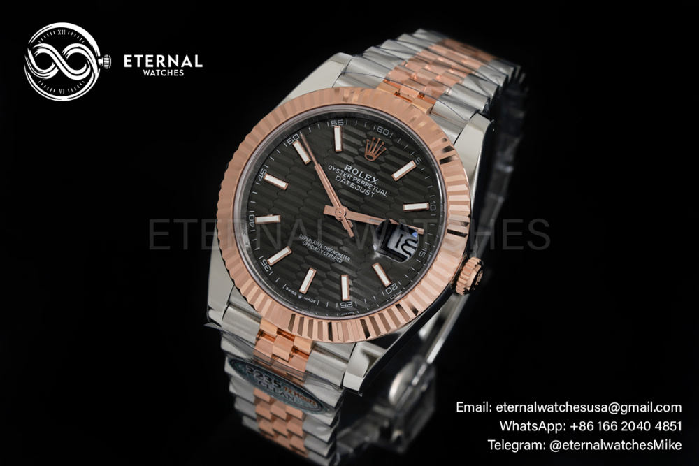 ROLEX - Datejust 126331 41mm Jubilee RG/SS Grey Textured Dial VSF VS3235