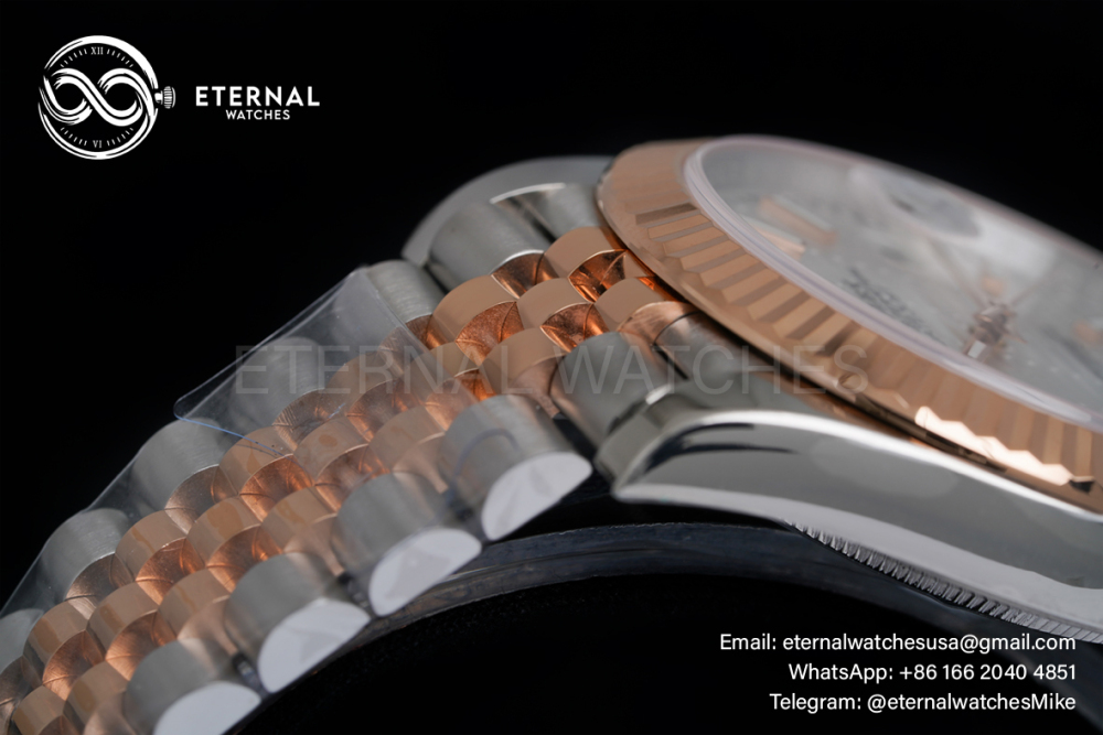 ROLEX - Datejust 126231 36mm Jubilee RG/SS Silver Textured/Stk VSF VS3235