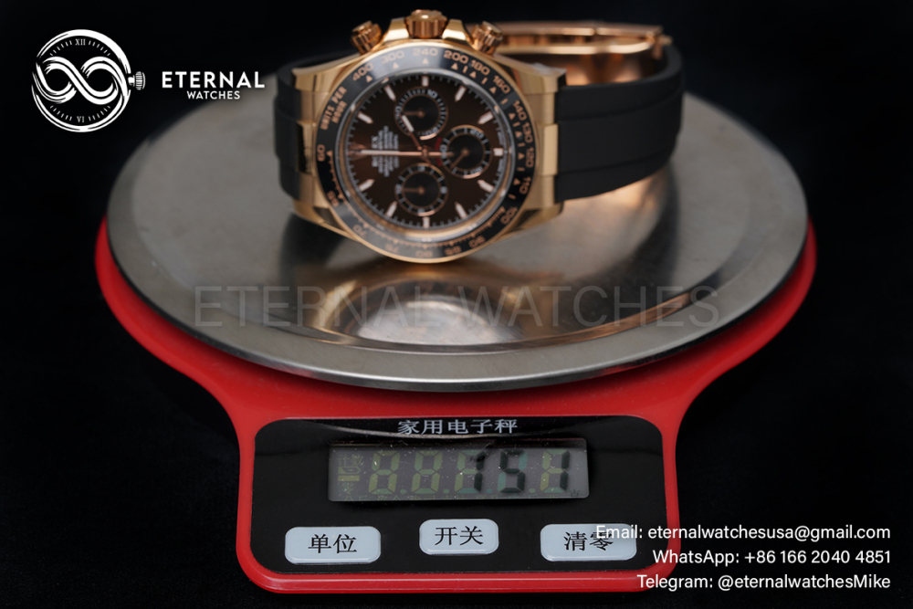 ROLEX - Super Clone Daytona Cosmograph 126515 40mm RG/RU Chocolate/Stk APS SH4131 Weight Adjusted Version