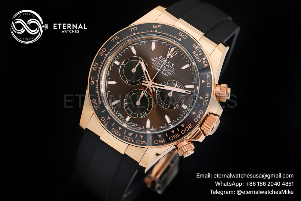 ROLEX - Super Clone Daytona Cosmograph 126515 40mm RG/RU Chocolate/Stk APS SH4131 Weight Adjusted Version