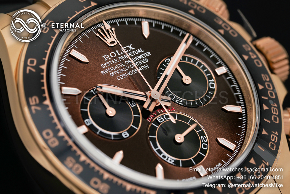 ROLEX - Super Clone Daytona Cosmograph 126515 40mm RG/RU Chocolate/Stk APS SH4131 Weight Adjusted Version