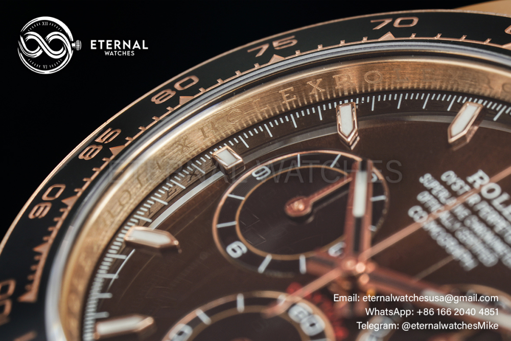 ROLEX - Super Clone Daytona Cosmograph 126515 40mm RG/RU Chocolate/Stk APS SH4131 Weight Adjusted Version