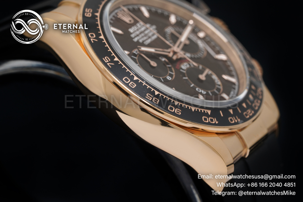 ROLEX - Super Clone Daytona Cosmograph 126515 40mm RG/RU Chocolate/Stk APS SH4131 Weight Adjusted Version