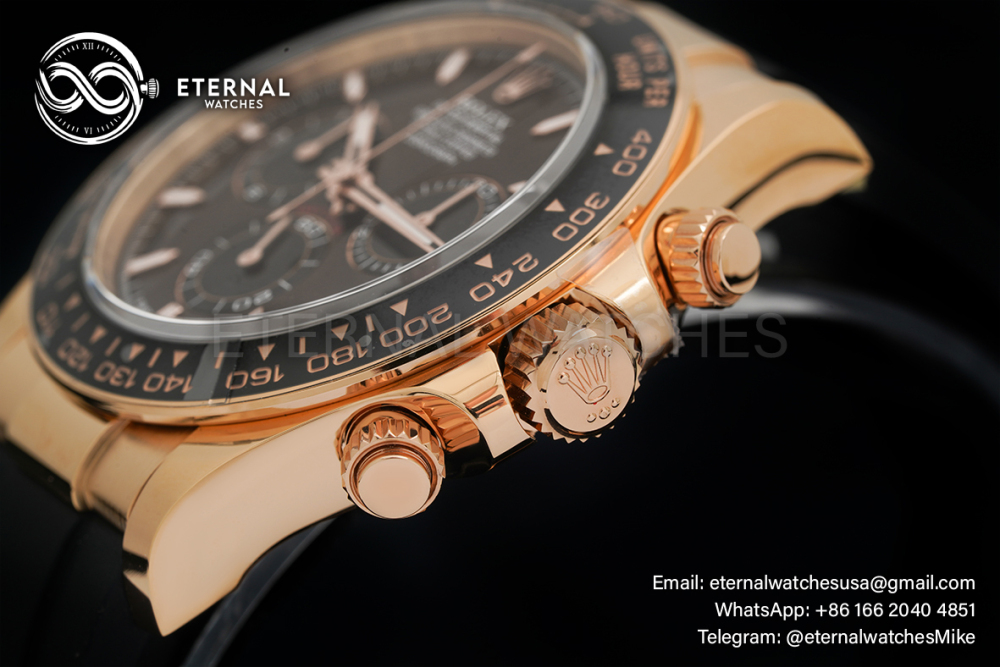 ROLEX - Super Clone Daytona Cosmograph 126515 40mm RG/RU Chocolate/Stk APS SH4131 Weight Adjusted Version