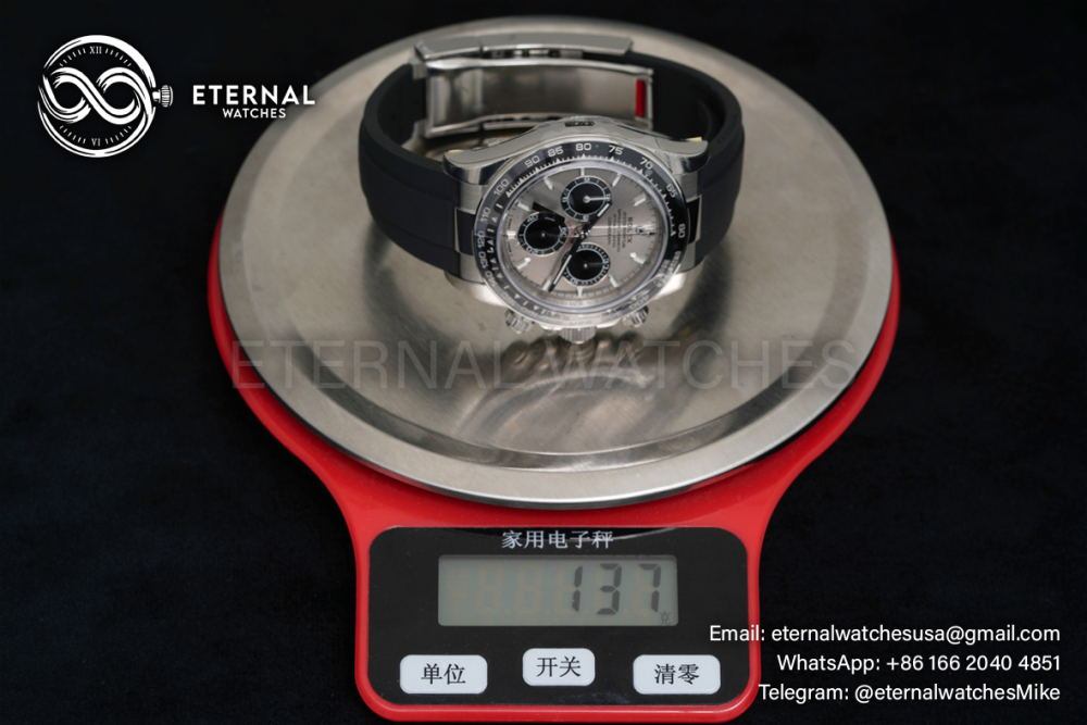 ROLEX - Super Clone Cosmograph Daytona 126519 40mm SS/RU Grey/Black VSF DD4131 (Weight Adjusted)