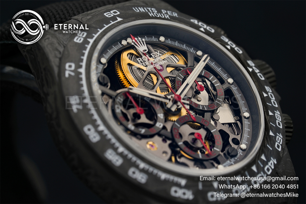 ROLEX - Daytona DIW 40mm Black Dial Carbon/NY Skeleton Dial NOOB DD4130