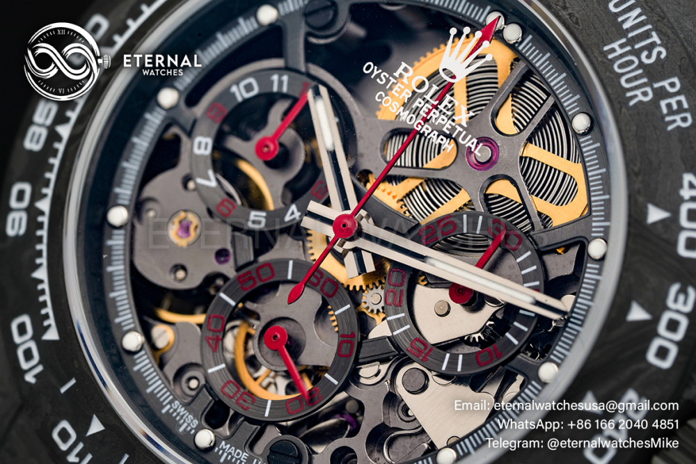 ROLEX - Daytona DIW 40mm Black Dial Carbon/NY Skeleton Dial NOOB DD4130