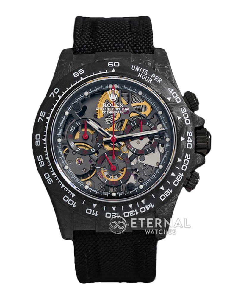 ROLEX - Daytona DIW 40mm Black Dial Carbon/NY Skeleton Dial NOOB DD4130