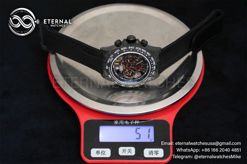 ROLEX - Daytona DIW 40mm Black Dial Carbon/NY Skeleton Dial NOOB DD4130