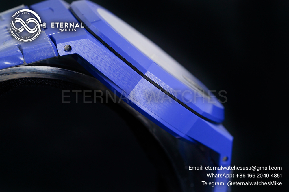 AUDEMARS PIGUET - SUPER CLONE Royal Oak 41mm 15500 Blue Ceramic/Cer White Dial APSF A4302