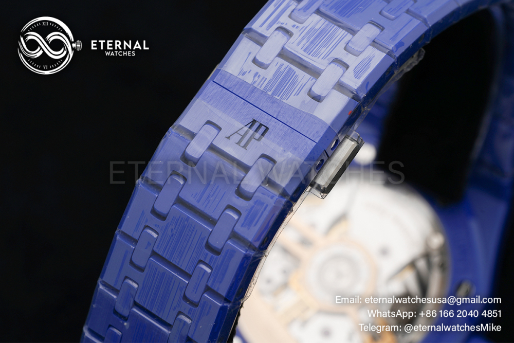 AUDEMARS PIGUET - SUPER CLONE Royal Oak 41mm 15500 Blue Ceramic/Cer White Dial APSF A4302